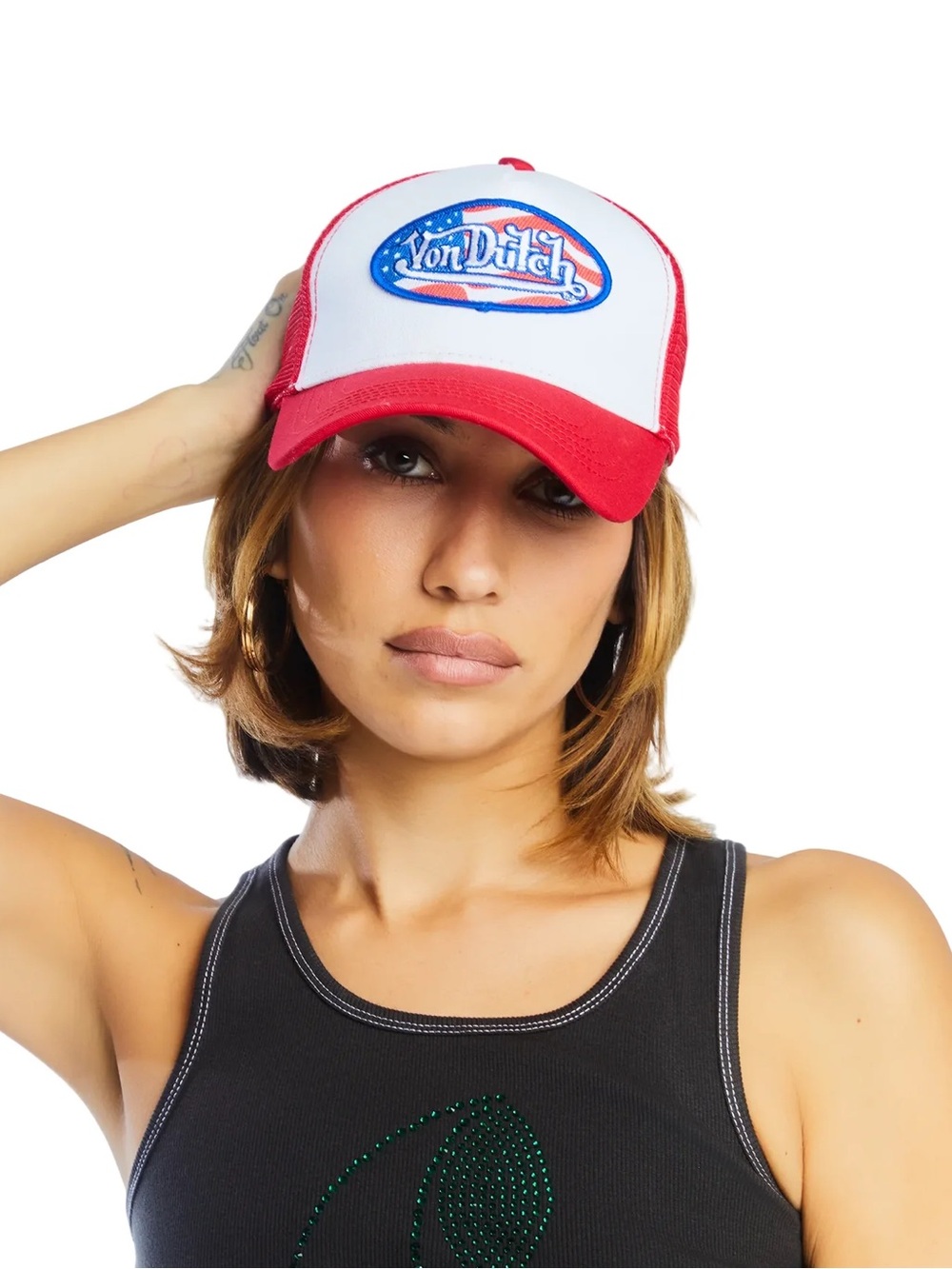 Von Dutch Stars and Stripes Red Trucker Hat